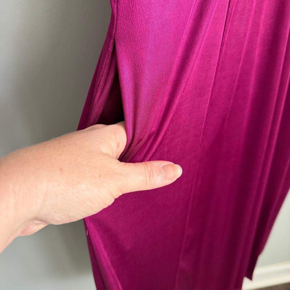 Dress the Population Serafina Midi Dress in Dark Magenta Size Large - Picture 6 of 15